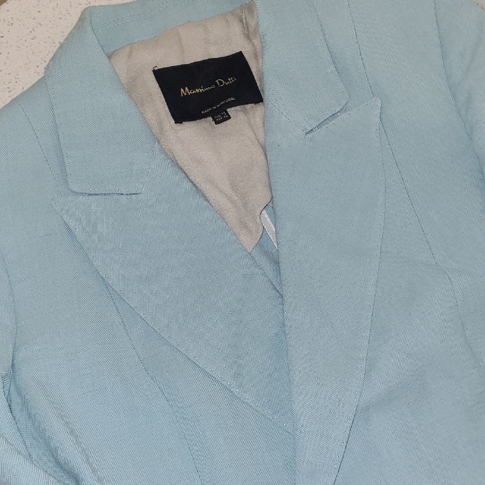 Massimo Dutti Light Blue Blazer & Matching Pants Included!!